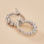 Cr&eacute;oles Sofia Argent Blanc - Boucles d'oreilles cr&eacute;oles Femme | Histoire d&rsquo;Or