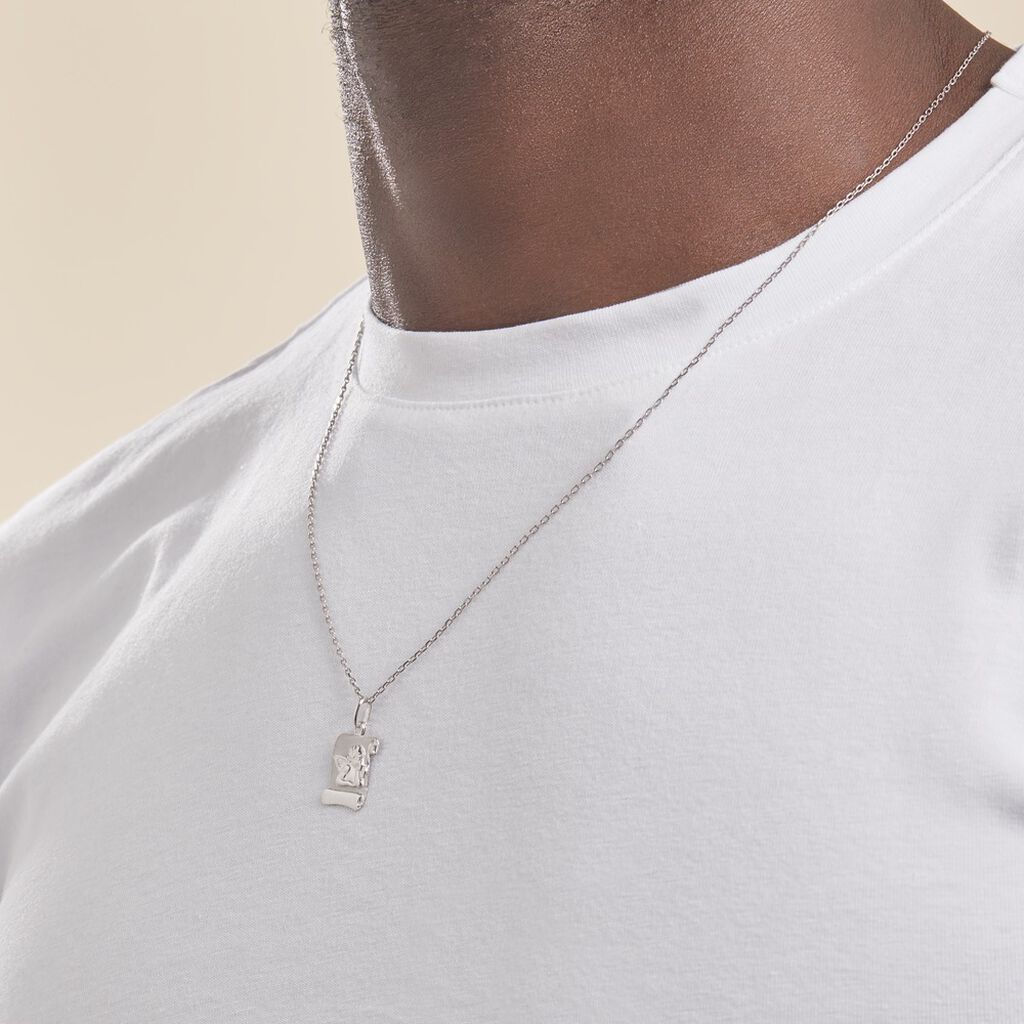 Pendentif Ange Parchemin Or Blanc - Pendentifs Baptême Famille | Histoire d’Or