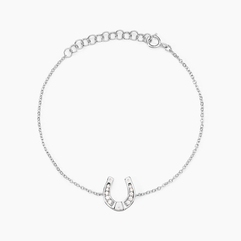Bracelet Court Argent Blanc Centaures Oxyde De Zirconium - Bracelets Femme | Histoire d&rsquo;Or
