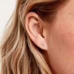 Boucles D'Oreilles Puces Sabia Argent Blanc Oxyde De Zirconium - Boucles d'oreilles fantaisie Femme | Histoire d&rsquo;Or