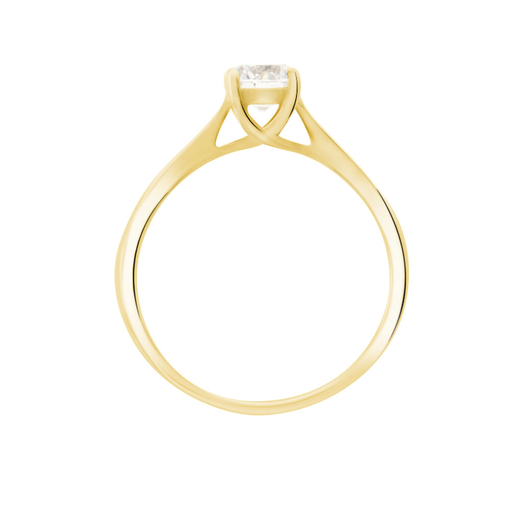 Bague Solitaire Fiona Or Jaune Diamant Synthetique - Bagues solitaires Femme | Histoire d’Or