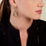 Boucles D'oreilles Pendantes Zeilah Acier Jaune - Boucles d'oreilles fantaisie Femme | Histoire d&rsquo;Or