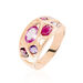 Bague Mosaique Or Rose Amethyste Et Rhodolite Et Saphir - Bagues avec pierre Femme | Histoire d’Or