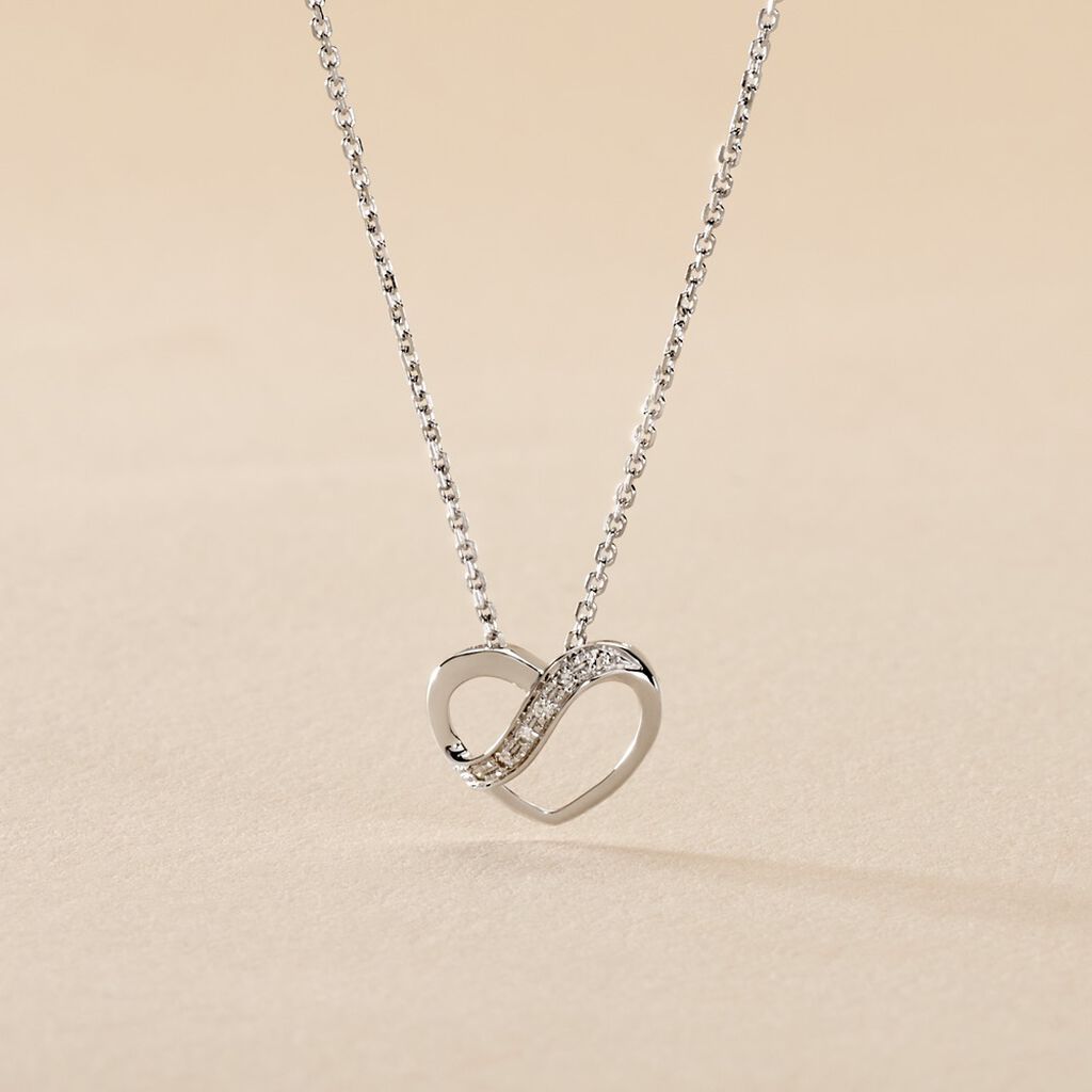 Collier Or Blanc Juliane Diamants - F&ecirc;te des m&egrave;res Femme | Histoire d&rsquo;Or
