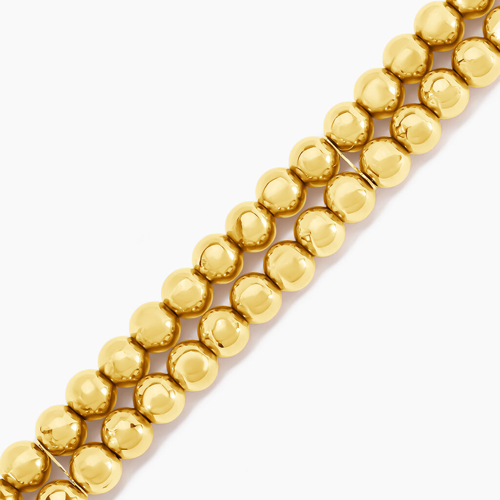 Bracelet Perles Solaires Acier Jaune - Bracelets cha&icirc;ne Femme | Histoire d&rsquo;Or