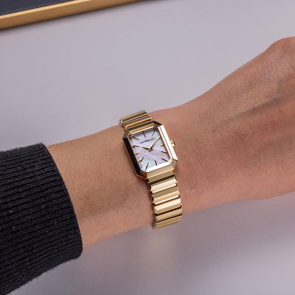 Montre Herbelin Octogone Nacre Blanche - Montres Femme | Histoire d’Or
