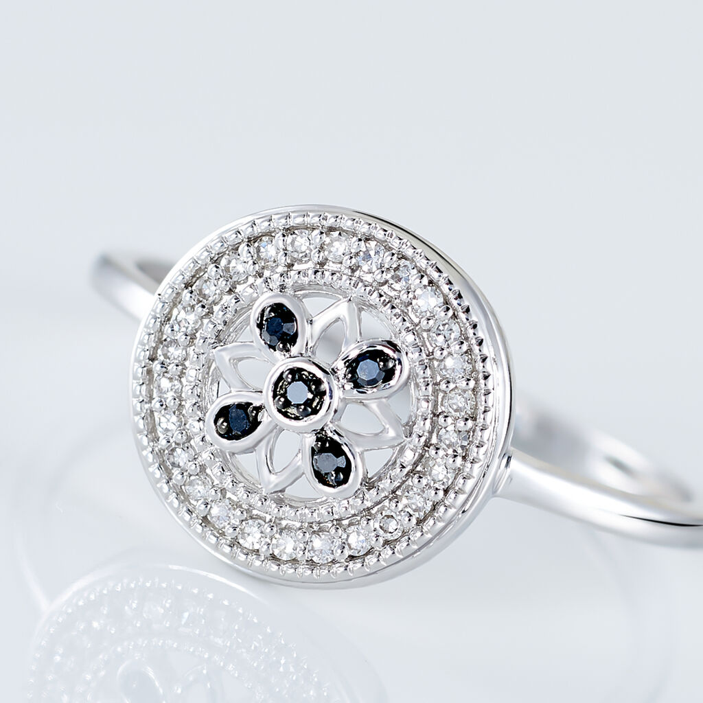 Bague Elfidiane Or Blanc Diamant - Bagues solitaires Femme | Histoire d&rsquo;Or