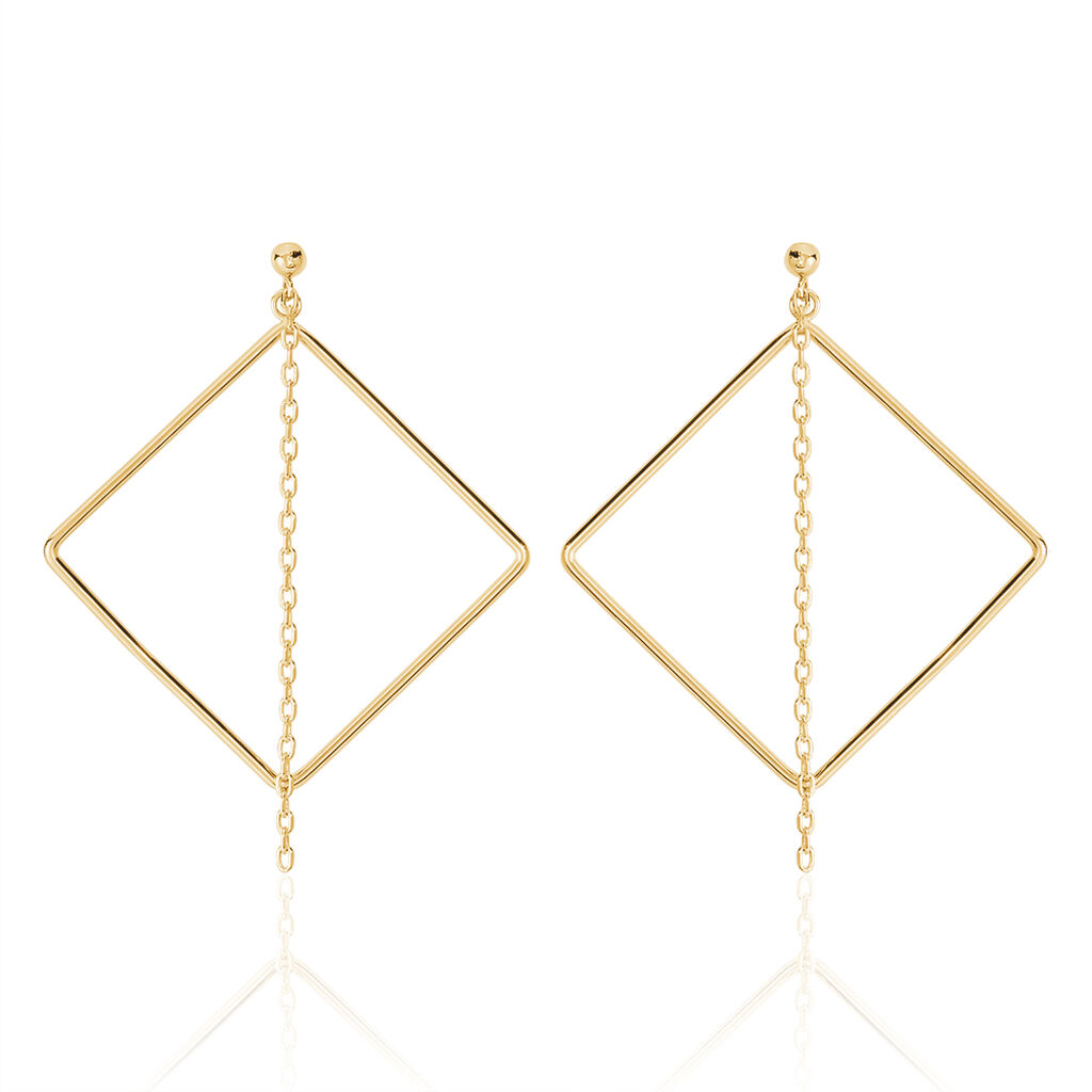 Boucles D'oreilles Pendantes Idoia Plaqué Or Jaune - Boucles d'oreilles fantaisie Femme | Histoire d’Or