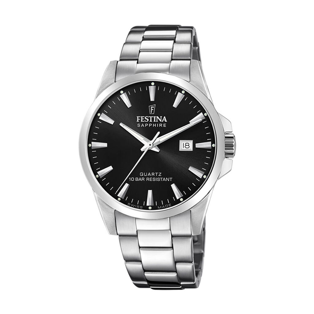 Montre Festina Swiss Made 41 Noir - Montres suisses Homme | Histoire d&rsquo;Or