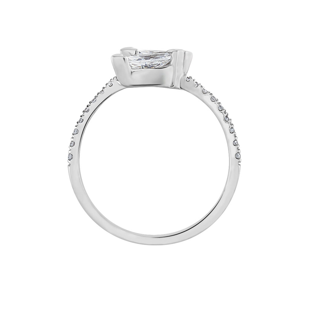 Bague Nevarte Argent Blanc Oxyde De Zirconium - Bagues avec pierre Femme | Histoire d&rsquo;Or