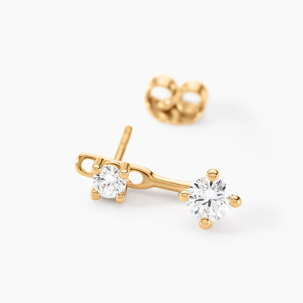 Bijoux D'oreilles Plaqué Or Dedale Oxydes De Zirconium - Boucles d'oreilles fantaisie Femme | Histoire d’Or