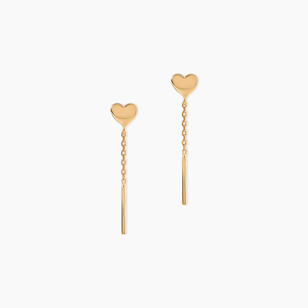 Boucles D'Oreilles Pendantes Falone Plaqu&eacute; Or Jaune - Boucles d'oreilles fantaisie Femme | Histoire d&rsquo;Or