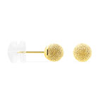 Boucles D'oreilles Puces Fidelia Boule Sablee Or Jaune - Clous d'oreilles Femme | Histoire d&rsquo;Or