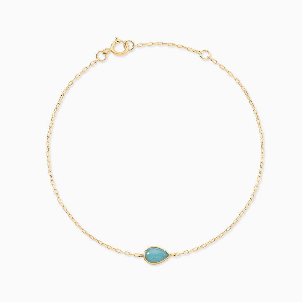 Bracelet Ond&eacute;e Or Jaune Amazonite - Bracelets Femme | Histoire d&rsquo;Or