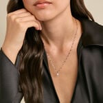 Collier Polka Argent Blanc Email Noir Oxyde De Zirconium - Colliers fantaisie Femme | Histoire d&rsquo;Or