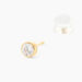 Boucles D'oreilles Puces Elda Serti Clos Or Jaune Oxyde De Zirconium - Clous d'oreilles Femme | Histoire d’Or