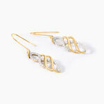 Boucles D'Oreilles Pendantes Sumati Or Jaune Oxyde De Zirconium - Boucles d'oreilles pendantes Femme | Histoire d&rsquo;Or
