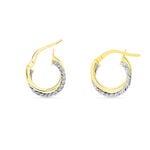 Cr&eacute;oles Maelia Or Bicolore - Boucles d'oreilles cr&eacute;oles Femme | Histoire d&rsquo;Or