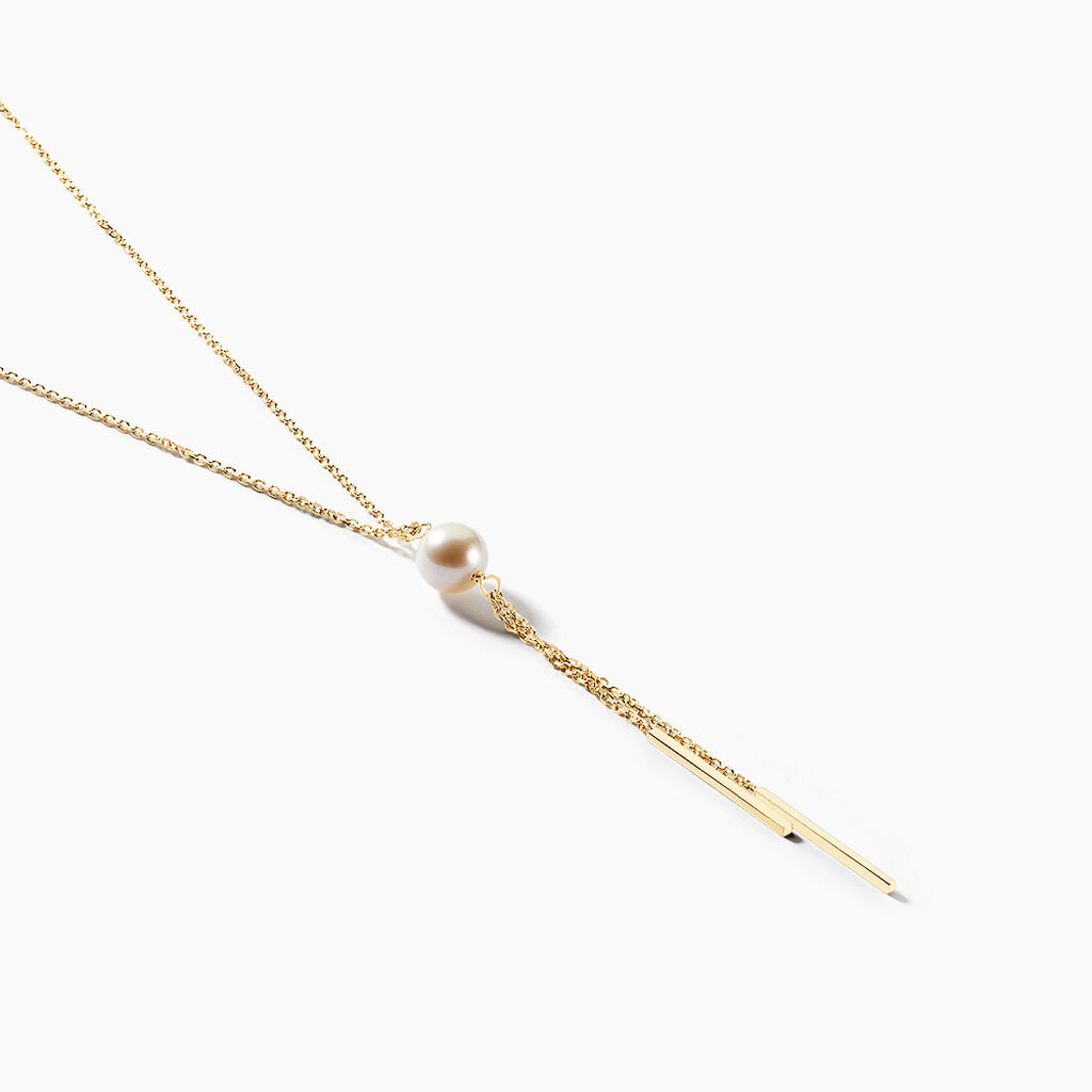 Collier Salman Or Jaune Perle De Culture - Colliers Femme | Histoire d’Or