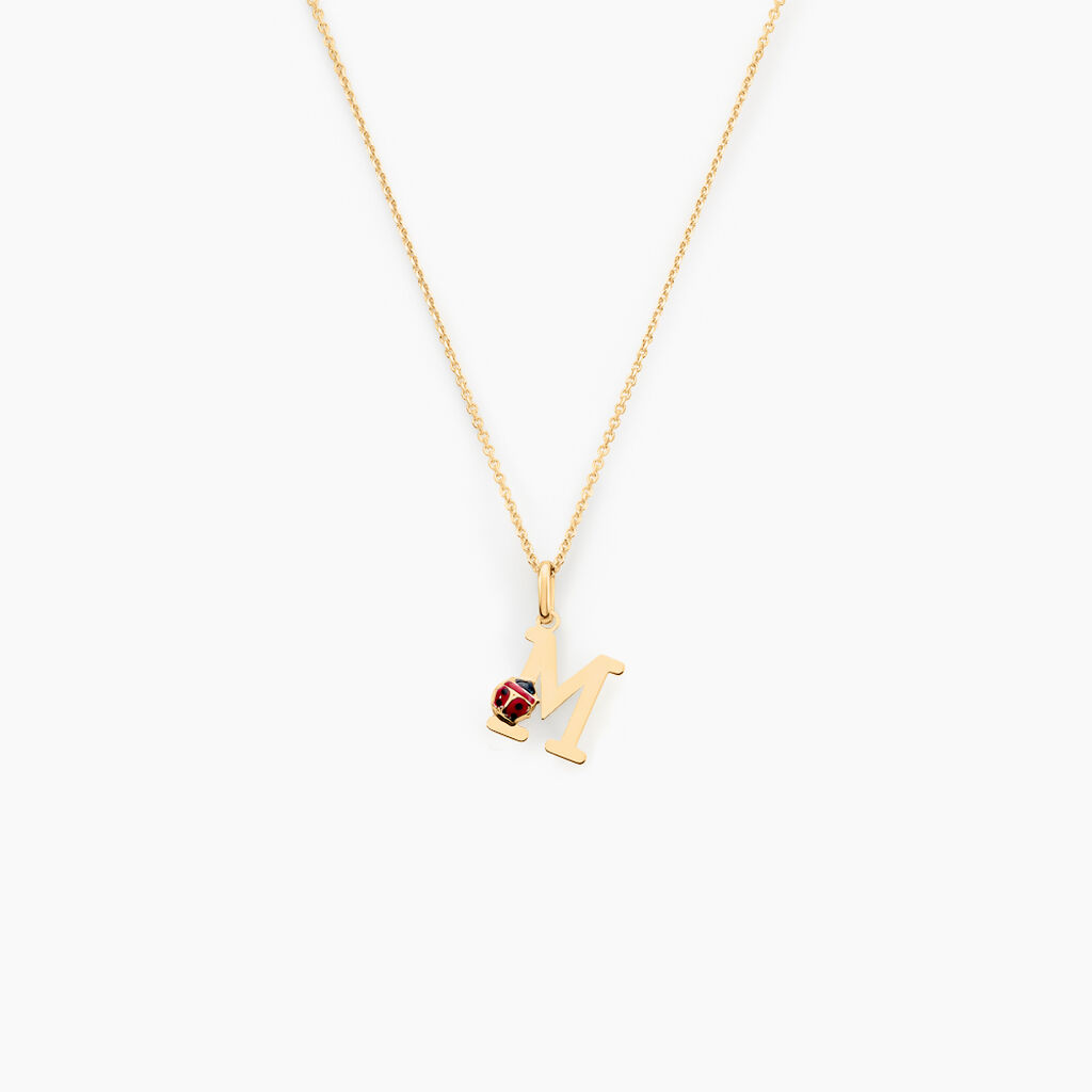 Pendentif Helidie Coccinelle Lettre Or Jaune - Pendentifs Enfant | Histoire d’Or