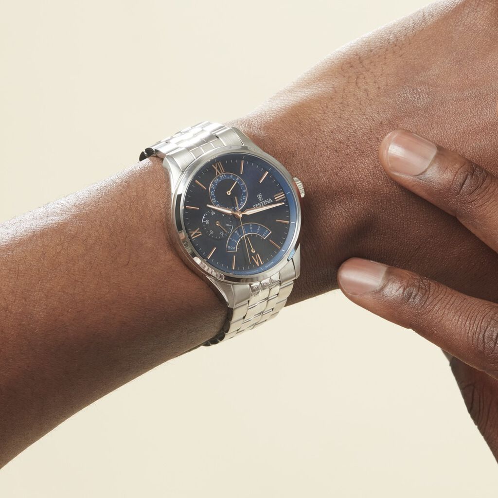 Montre Festina Retro Bleu - Montres Homme | Histoire d’Or