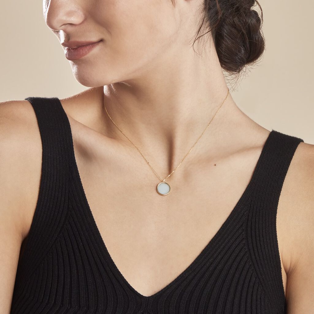 Collier Or Jaune Florica Amazonite - Colliers Femme | Histoire d’Or