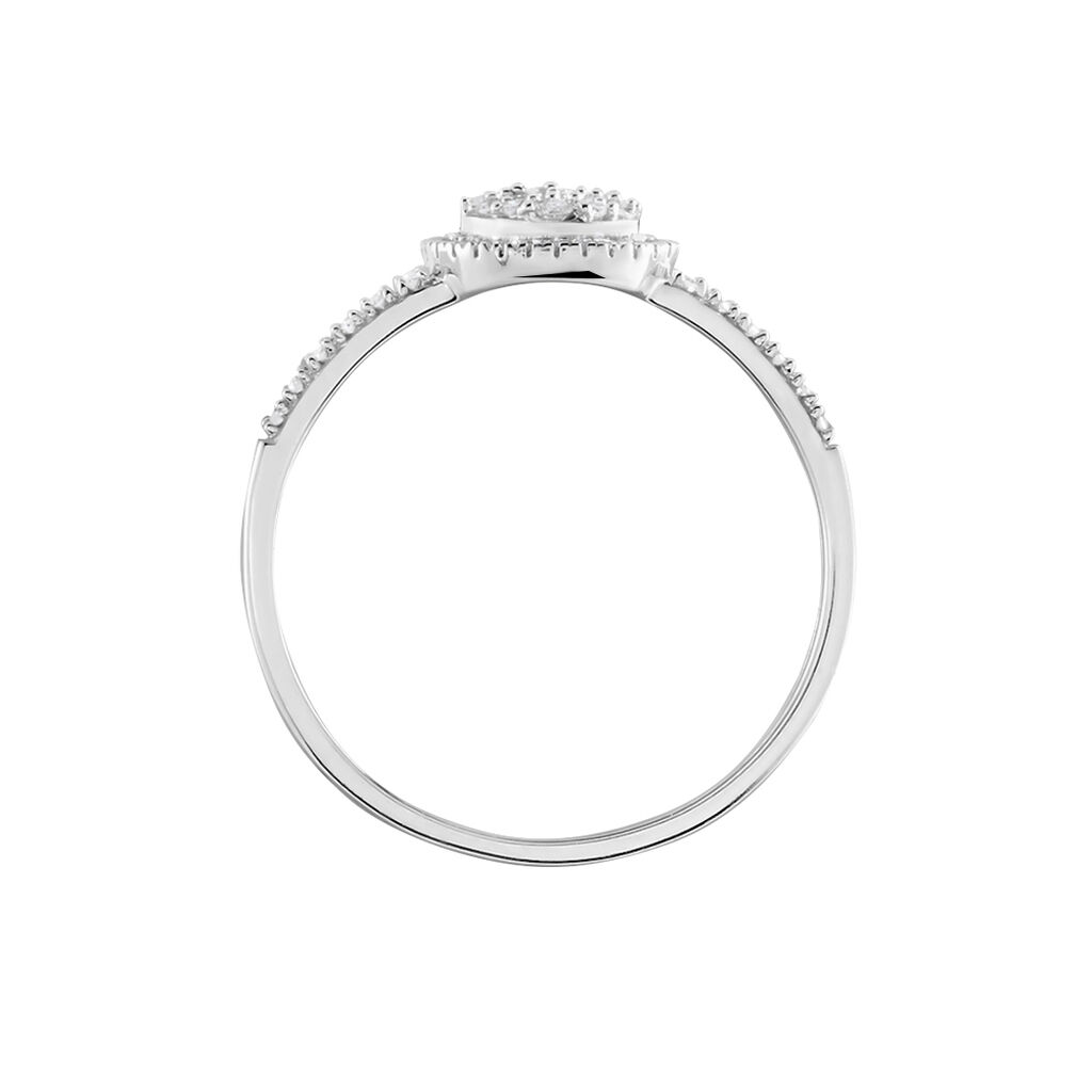 Bague 1986 Or Blanc Diamants - Bagues solitaires Femme | Histoire d&rsquo;Or
