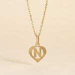 Pendentif Eudocie Coeur Lettre Or Jaune - Pendentifs Famille | Histoire d&rsquo;Or