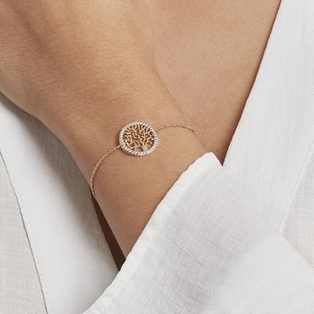 Bracelet Theolina Plaqué Or Jaune Oxyde De Zirconium - Bracelets Femme | Histoire d’Or