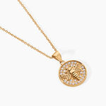 Collier Abelha Plaqu&eacute; Or Jaune Oxyde De Zirconium - Colliers Femme | Histoire d&rsquo;Or