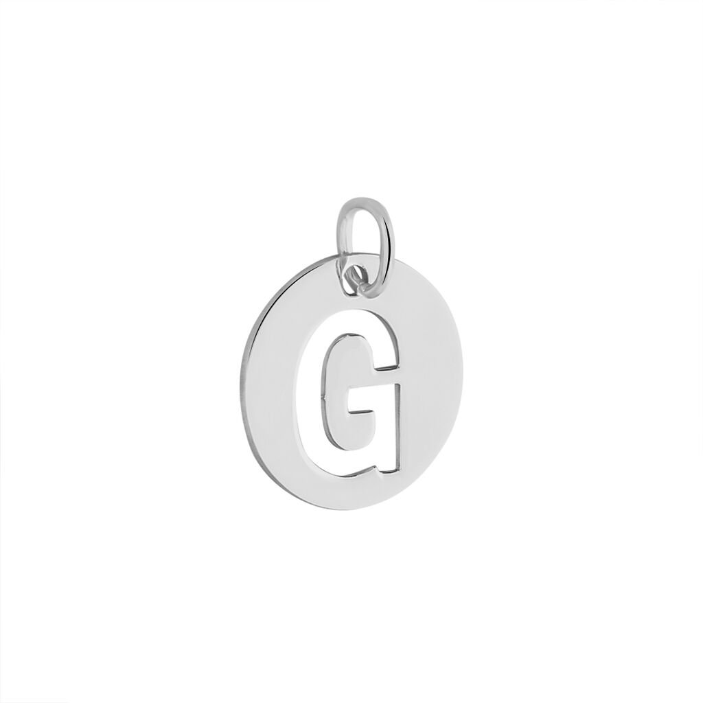 Pendentif Elio G Argent Blanc - Pendentifs Famille | Histoire d&rsquo;Or