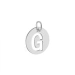 Pendentif Elio G Argent Blanc - Pendentifs Famille | Histoire d&rsquo;Or