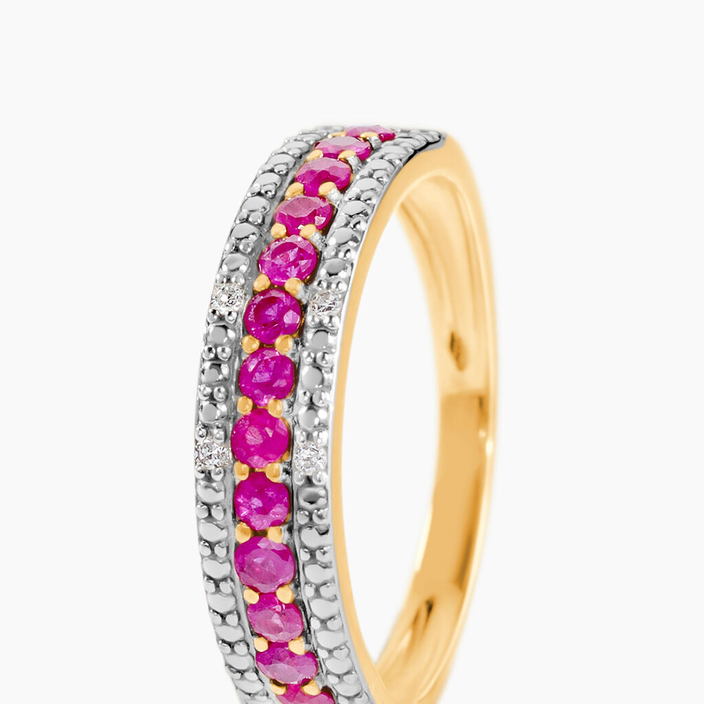 Bague Amias Or Jaune Rubis Diamant - Bagues avec pierre Femme | Histoire d&rsquo;Or