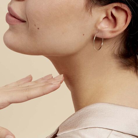 Créoles Dominae Or Jaune - Boucles d'oreilles créoles Femme | Histoire d’Or