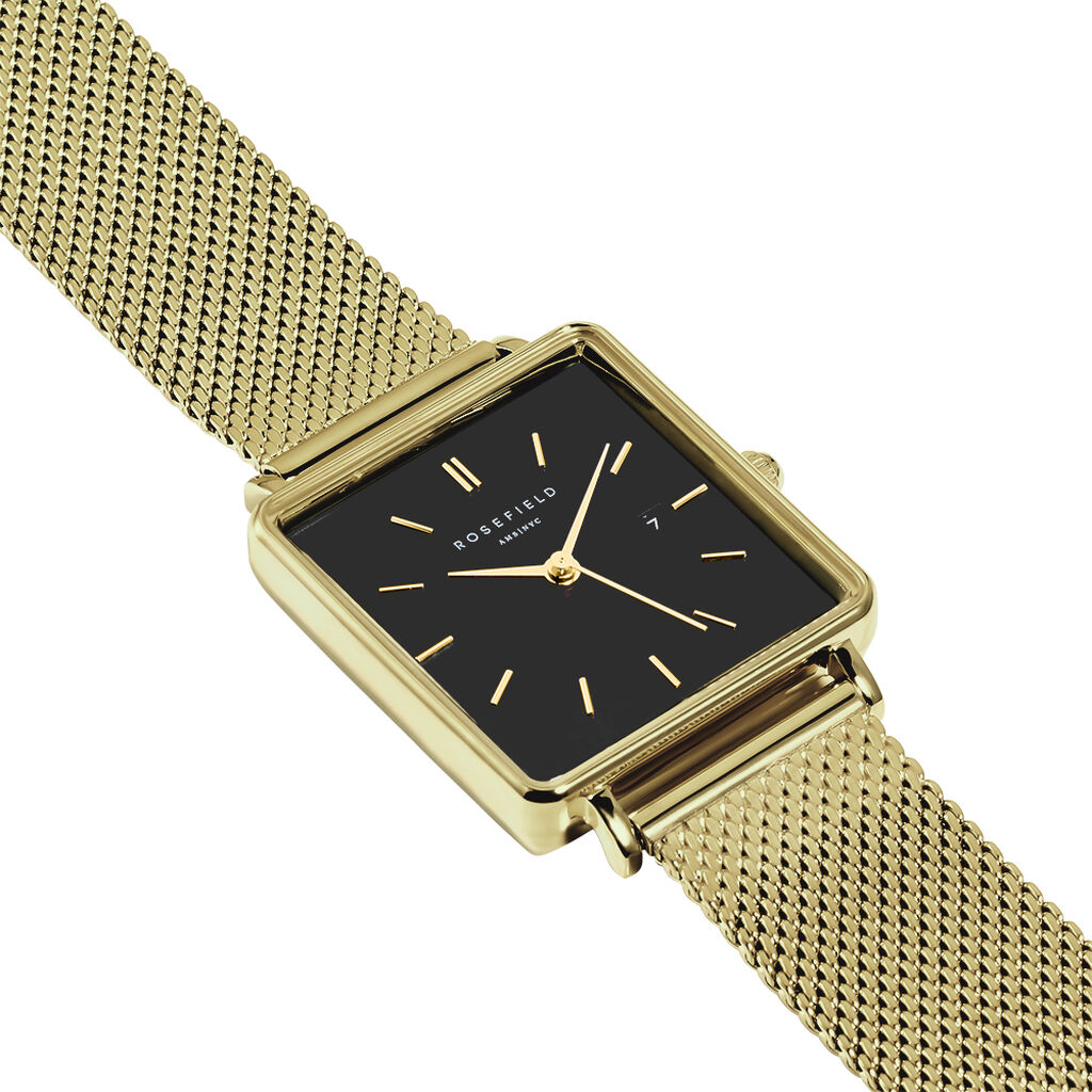 Montre Rosefield The Boxy Noir - Montres Femme | Histoire d’Or