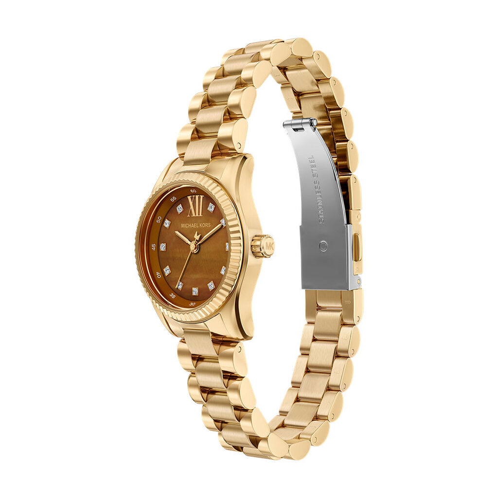Montre Michael Kors Petite Lexington Marron - Montres Femme | Histoire d&rsquo;Or