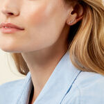 Boucles D'Oreilles Puces Sparkle Or Jaune Oxyde De Zirconium - Clous d'oreilles Femme | Histoire d&rsquo;Or