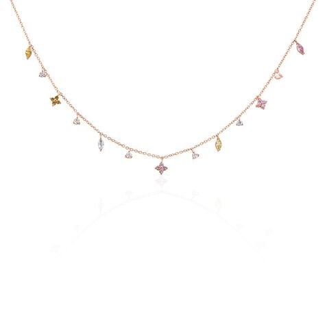Collier Nimbe Argent Rose Oxyde De Zirconium - Colliers Femme | Histoire d’Or