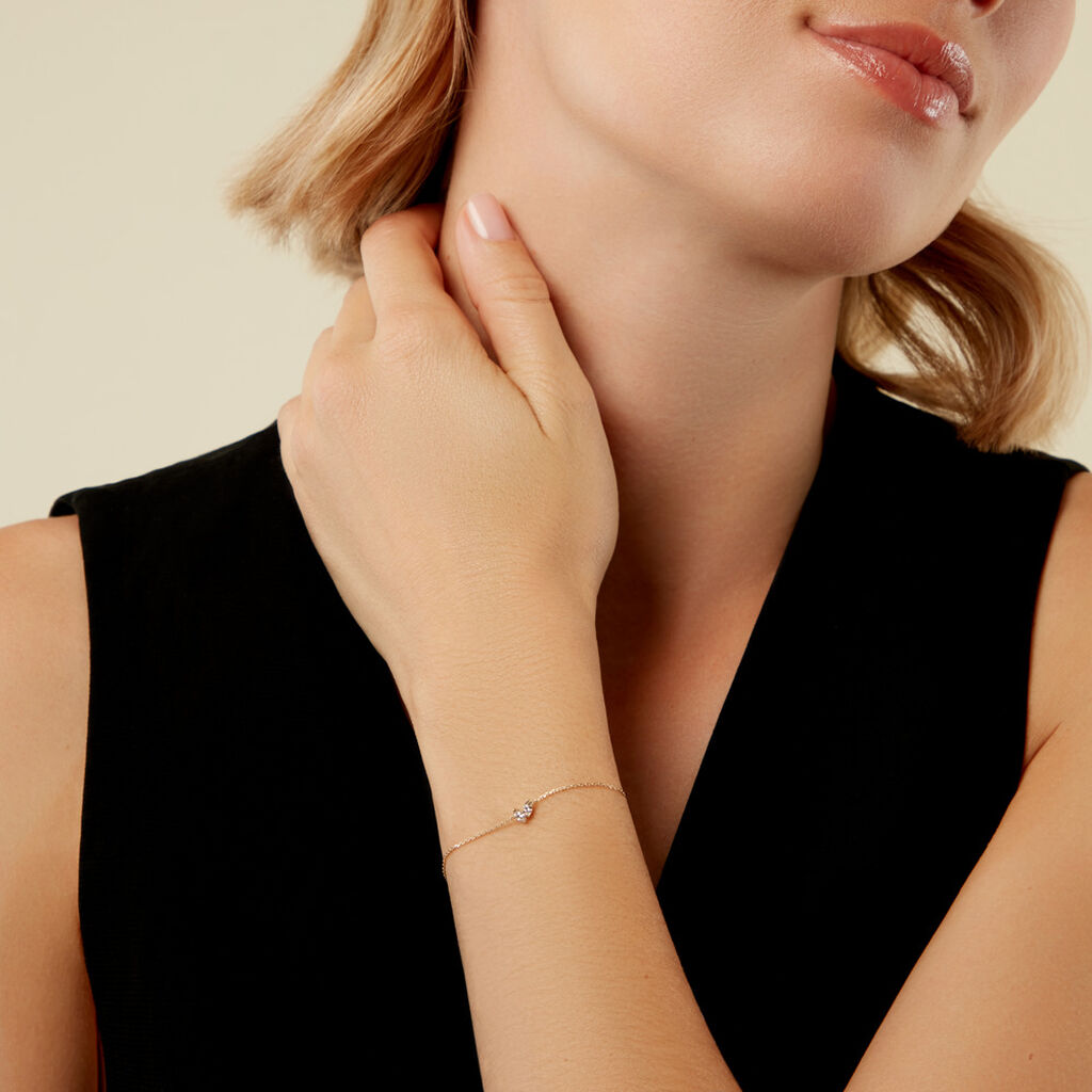Bracelet Glendower Or Jaune Diamant Synthétique - Bracelets Femme | Histoire d’Or