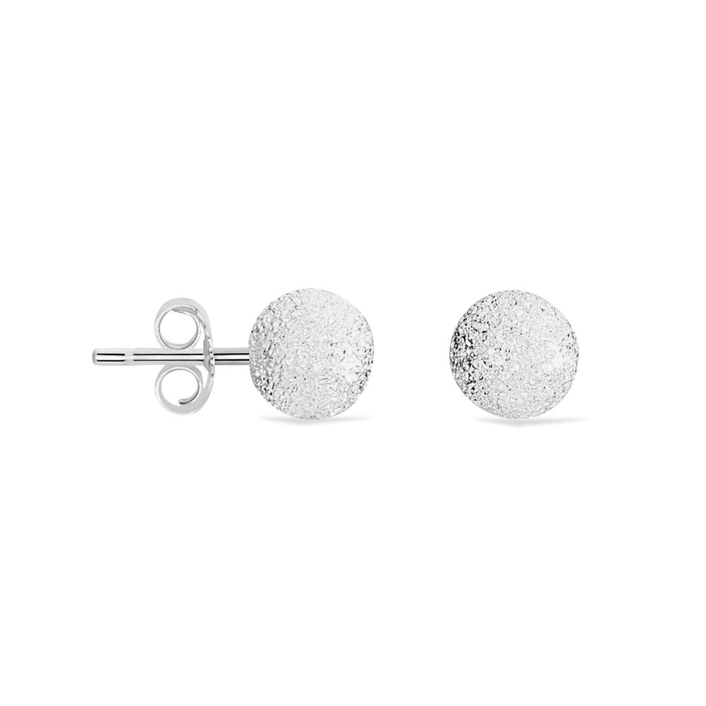 Boucles D'oreilles Puces Ayana Argent Blanc - Boucles d'oreilles fantaisie Femme | Histoire d’Or