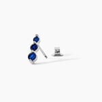 Boucles D'Oreilles Puces Emina Argent Blanc Pierre D'Imitation Perle D'Imitation - Boucles d'oreilles fantaisie Femme | Histoire d&rsquo;Or