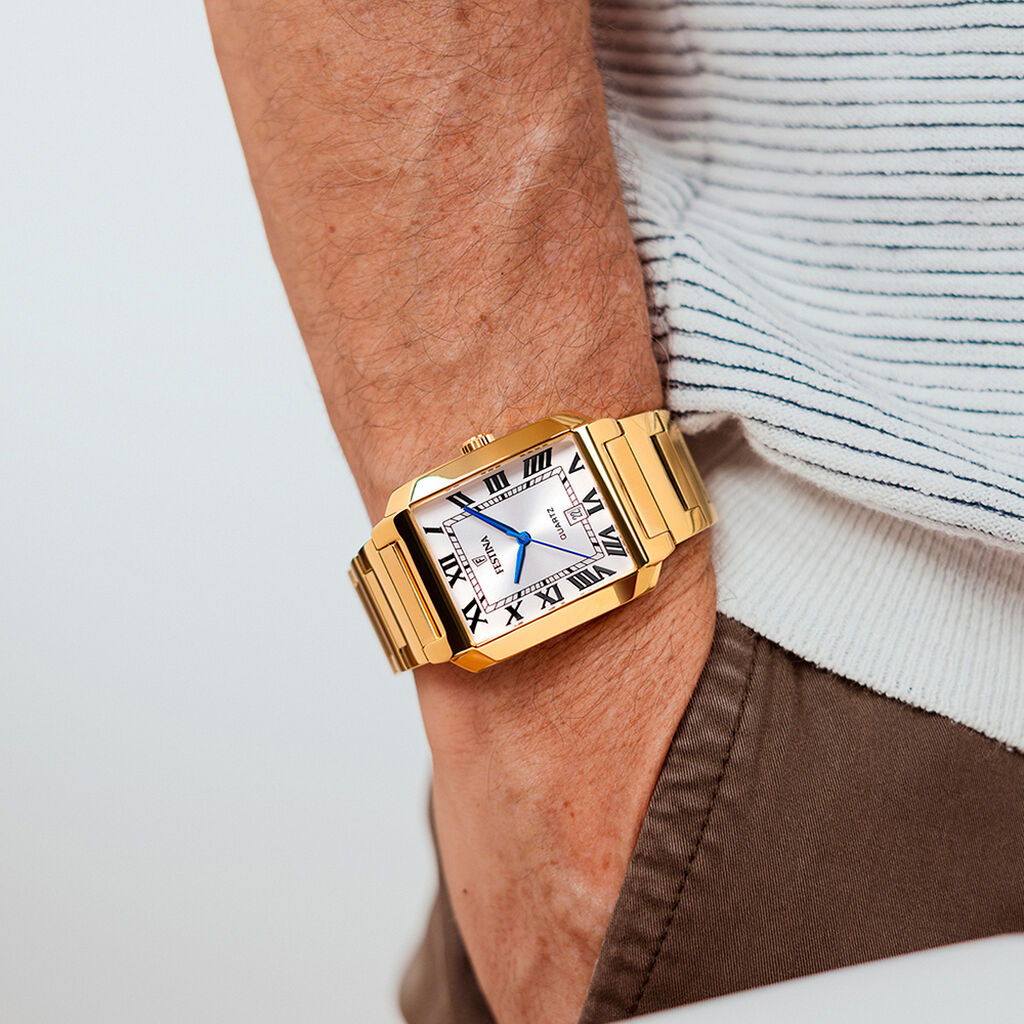 Montre Festina On The Square Blanc - Montres Homme | Histoire d’Or