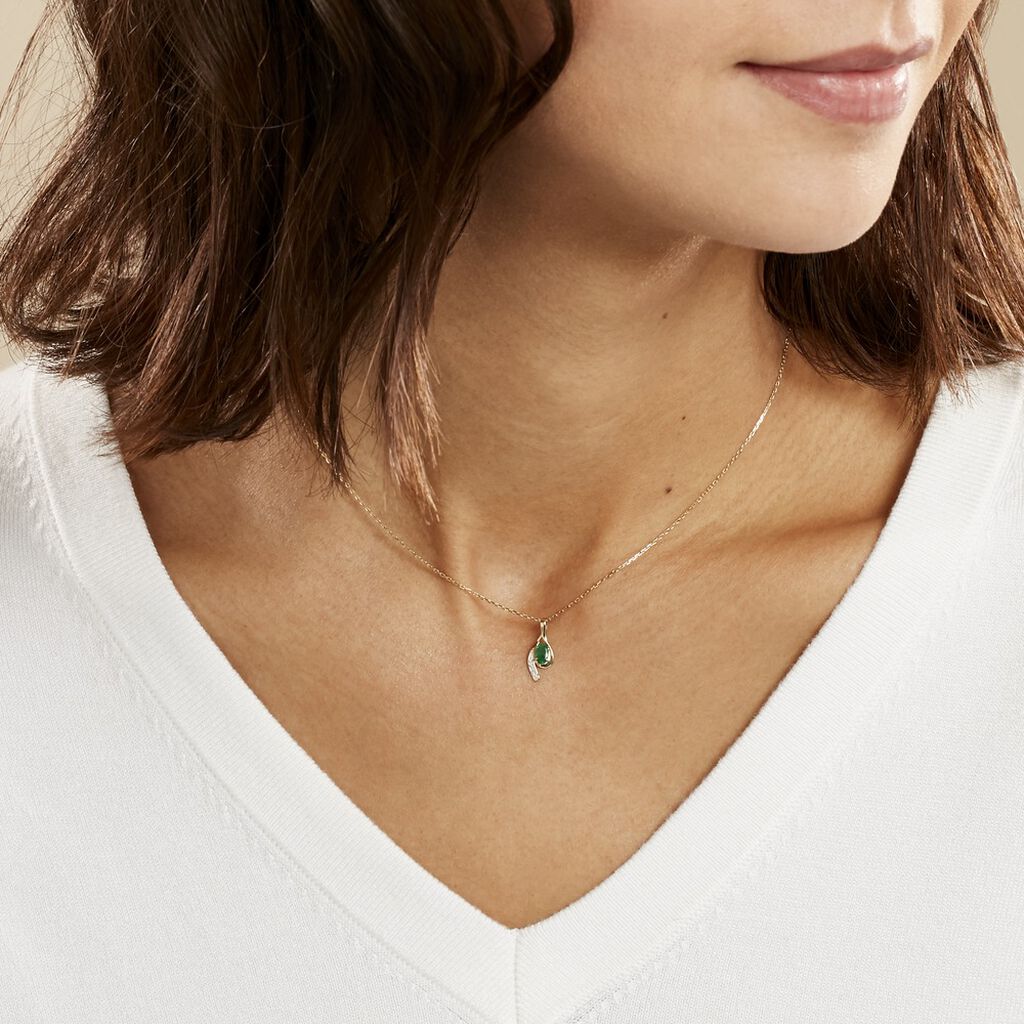 Collier Emotion Or Jaune Emeraude Diamant - Colliers Femme | Histoire d’Or