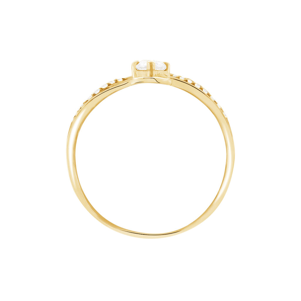 Bague Harmonia Or Jaune Oxyde De Zirconium - Bagues solitaires Femme | Histoire d’Or