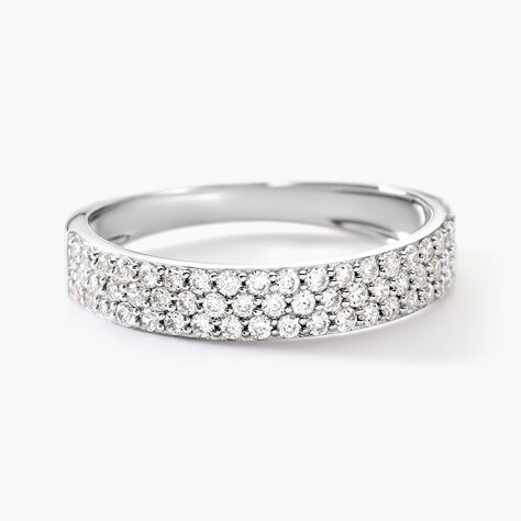 Alliance Lison Or Blanc Oxyde De Zirconium - Bagues avec pierre Femme | Histoire d&rsquo;Or