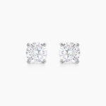 Boucles D'oreilles Puces Aphrodite Or Blanc Diamant - Clous d'oreilles Famille | Histoire d&rsquo;Or
