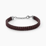 Bracelet Naturel Acier Argent&eacute; H&eacute;matite - Bracelets Pierre Homme | Histoire d&rsquo;Or
