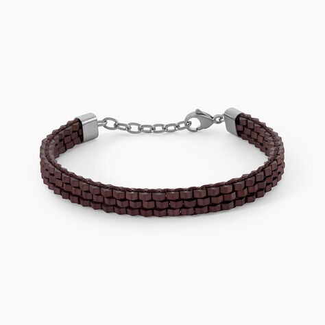 Bracelet Naturel Acier Argent&eacute; H&eacute;matite - Bracelets Pierre Homme | Histoire d&rsquo;Or