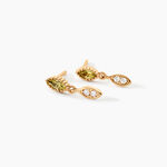 Boucles D'Oreilles Pendantes Nyxanne Plaqu&eacute; Or Jaune Oxyde De Zirconium - Boucles d'oreilles fantaisie Femme | Histoire d&rsquo;Or