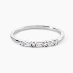 Bague Baguette Argent Blanc Oxyde De Zirconium - Bagues avec pierre Femme | Histoire d&rsquo;Or